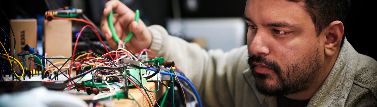 Man with wires