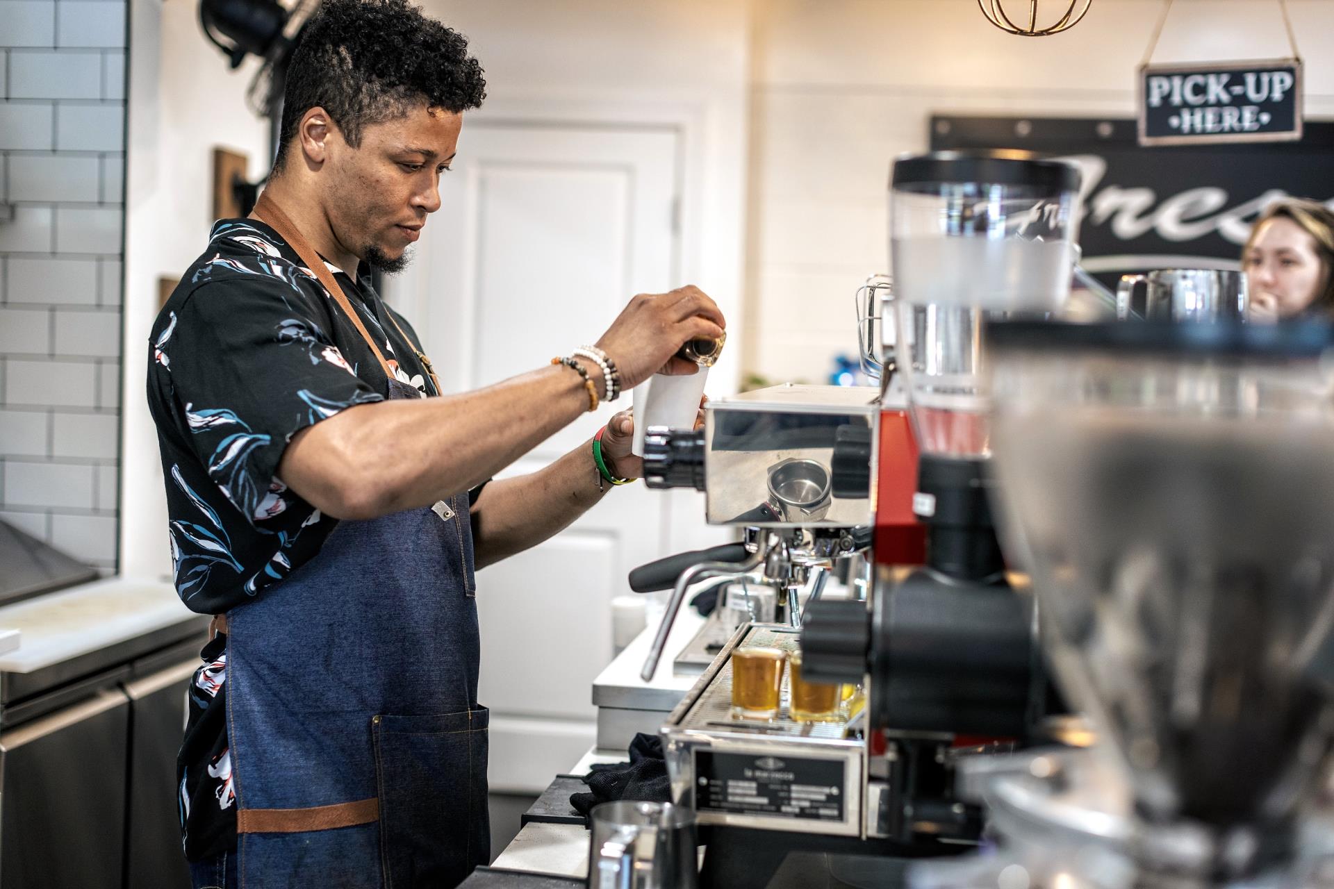 Employee at a coffee shop